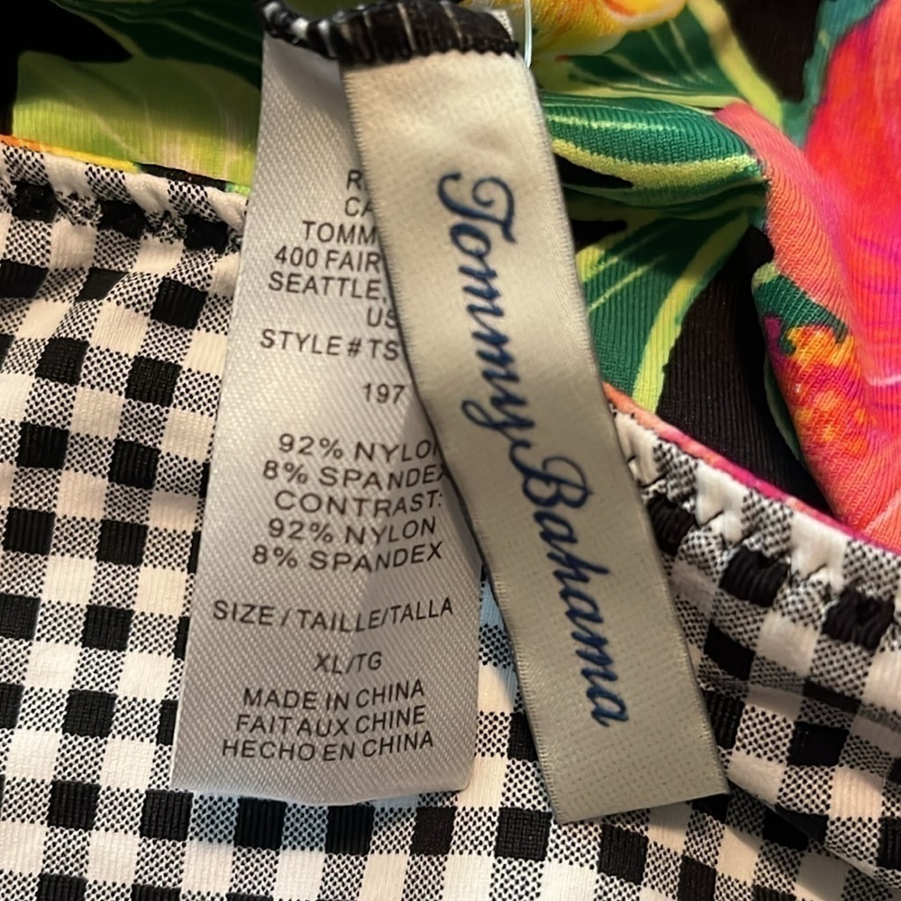 Tommy Bahama bikini bottom reversible women’s size XL, floral multi color - Picture 10 of 11
